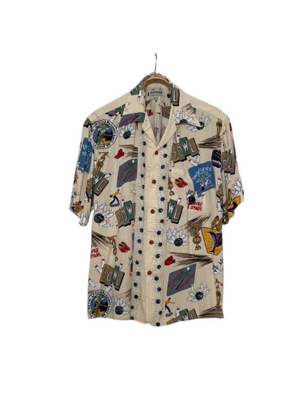 Reyn Spooner Vintage Shirt Bowling League American Classic Mens L Camp Hawaiian